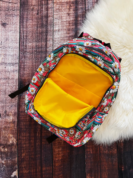 Flowers and Cheetah Print Serape Backpack by Montana West