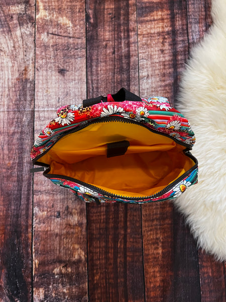 Flowers and Cheetah Print Serape Backpack by Montana West