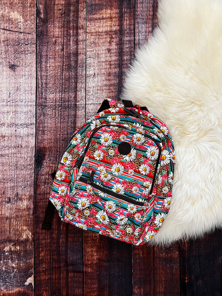 Flowers and Cheetah Print Serape Backpack by Montana West