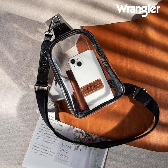 Wrangler Clear Sling Bag/Crossbody/Chest Bag - Black