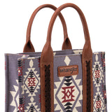 Wrangler Southwestern Dual Sided Print Canvas Tote / Crossbody by Montana West - Lavender