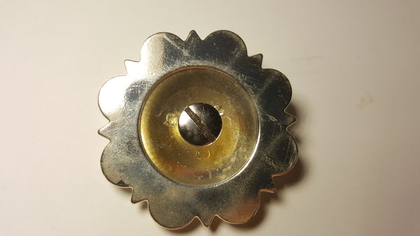 2" Custom Shiny Silver Crossed Pistols Concho - Light Siam AB and Light Siam