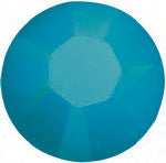 1 1/2" Custom Antique Silver Barrel Racer Concho - Caribbean Blue Opal