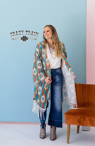 La Azteca Fringe Duster - RED
