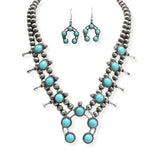 Western Squash Blossom Navajo Beaded Necklace