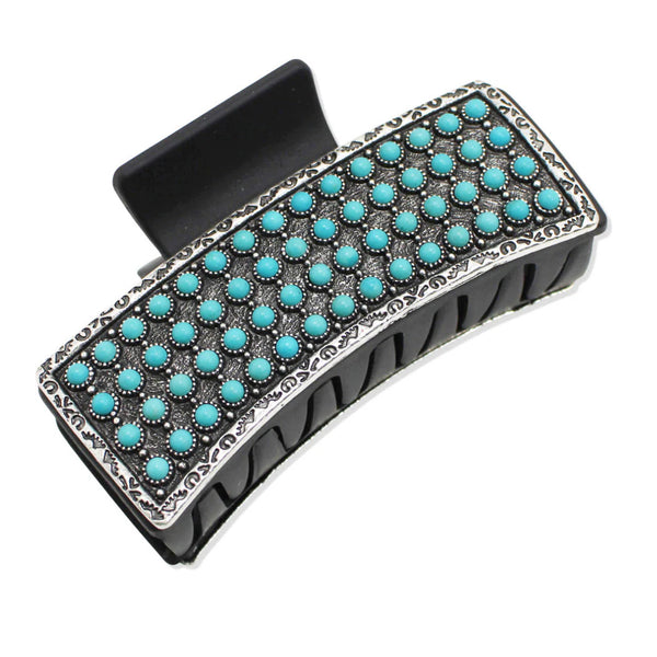 Western Turquoise Stone Accent Hair Clip