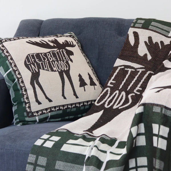 Moose Tapestry Throw