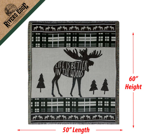 Moose Tapestry Throw