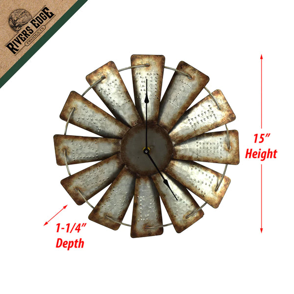 Windmill 15" Clock