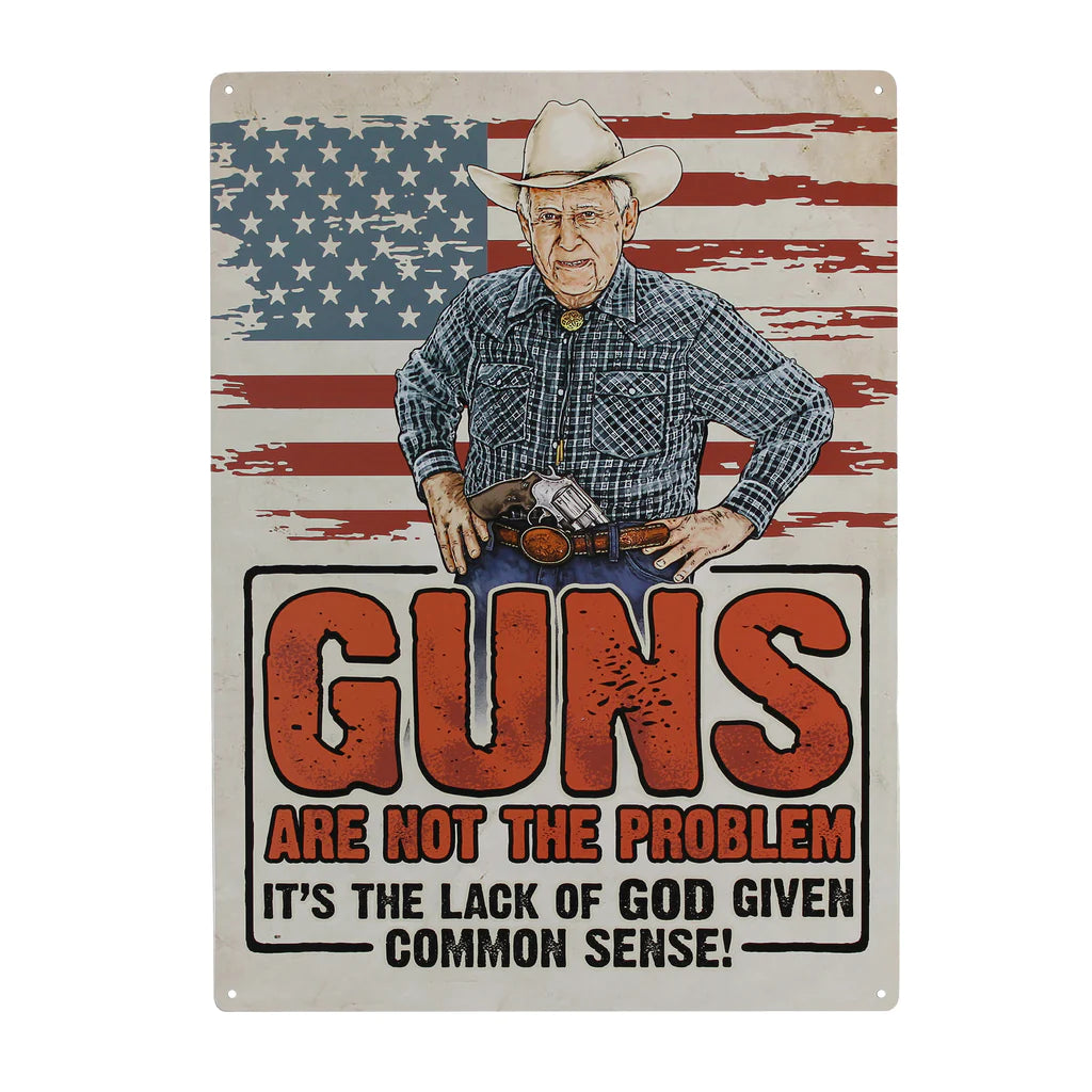12" x 17" Tin Sign - Guns Are Not The Problem