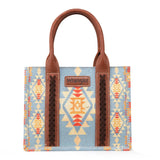 Wrangler Southwestern Dual Sided Print Canvas Tote / Crossbody by Montana West - Brown