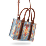 Wrangler Southwestern Dual Sided Print Canvas Tote / Crossbody by Montana West - Brown