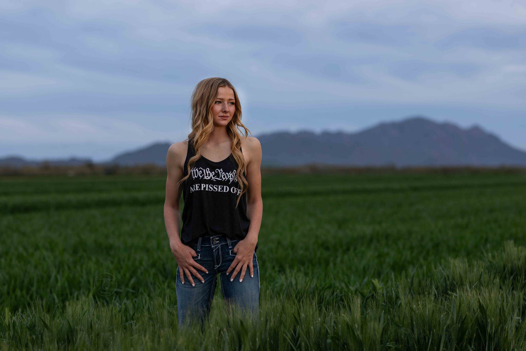 We The People Are Pissed Off - Dark Grey Razor Back Tank