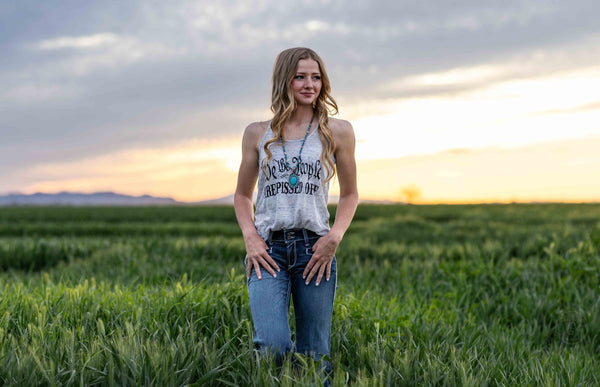 We The People Are Pissed Off - Light Grey Razor Back Tank