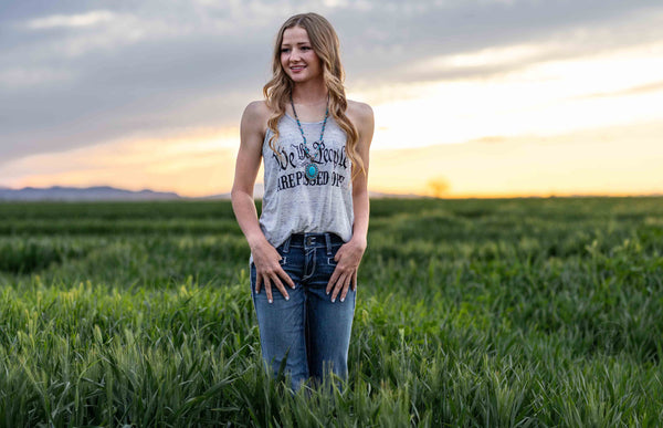 We The People Are Pissed Off - Light Grey Razor Back Tank