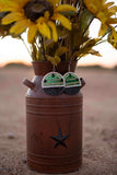 Copenhagen Green Lid Earrings - Black Gator - Dally Down Designs