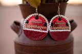 Copenhagen Red Lid Earrings - Red Gator - Dally Down Designs