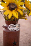 Copenhagen Silver Lid Earrings - Spotted Cowhide - Dally Down Designs