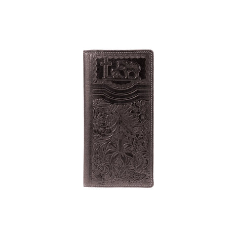 Genuine Leather Spiritual Collection Men's Wallet - Coffee