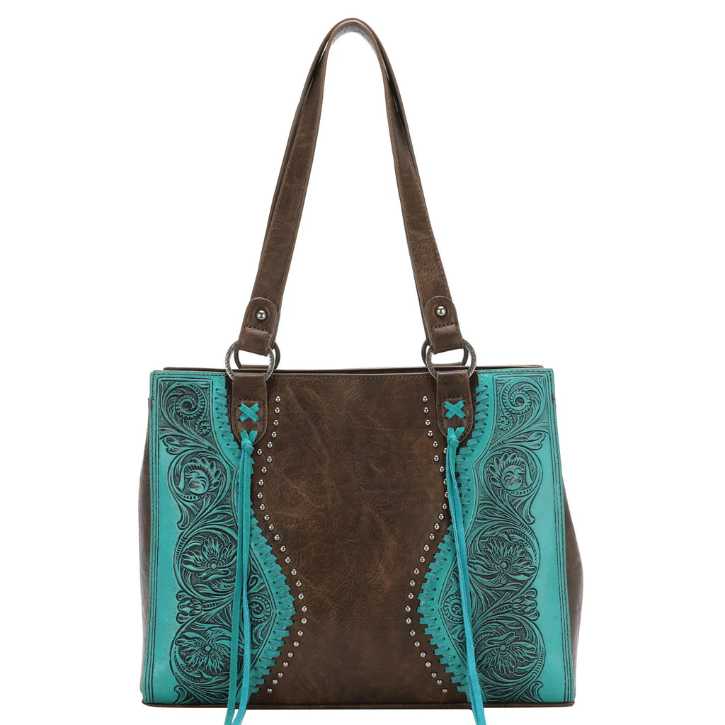 Trinity Ranch Tooled Collection Concealed Carry Tote by Montana West