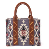Wrangler Southwestern Dual Sided Print Canvas Tote / Crossbody by Montana West - Lavender