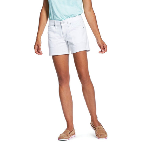 Women's Boyfriend Cotton Twill 5" Shorts - White