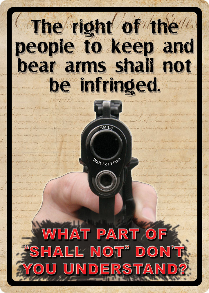 12" x 17" Tin Sign - Right to Keep / Bear Arms