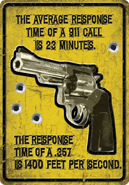 12" x 17" Tin Sign - Average Response Time