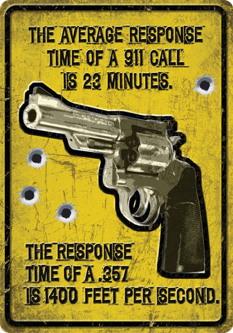 12" x 17" Tin Sign - Average Response Time