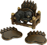 Bear Paw Coaster Set