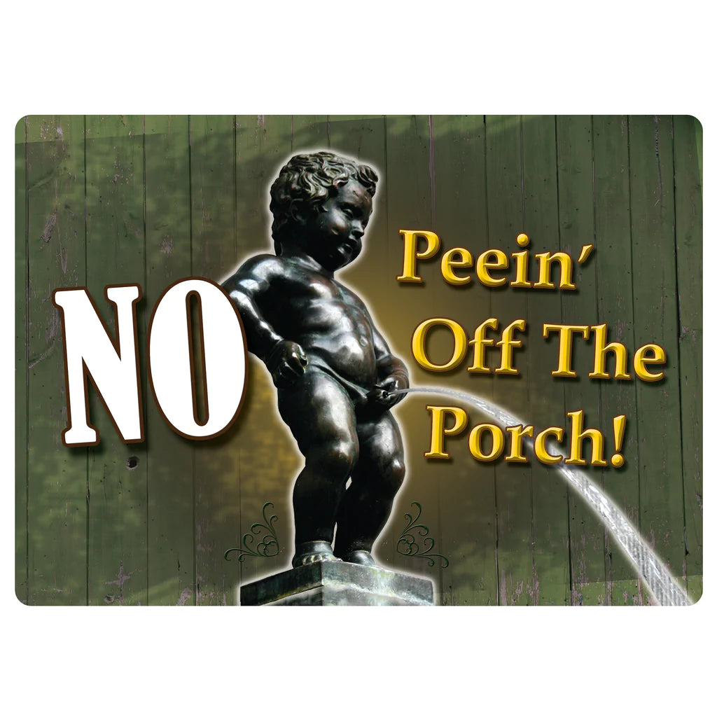 12" x 17" Tin Sign - No Peein