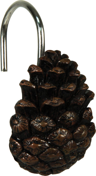 Pinecone Shower Curtain Hooks