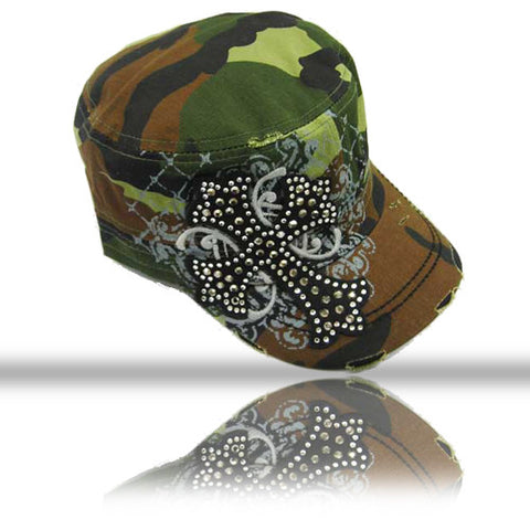 Camouflage Cadet Cap With Cross