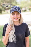 Caprock Black Aztec High Pony Cap