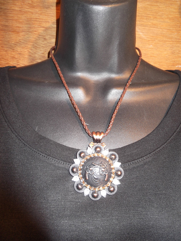 Crossed Pistols Concho Necklace - Dally Down Designs