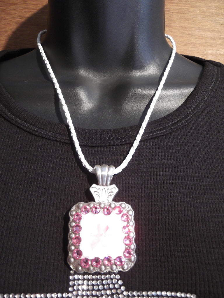 Breast Cancer Concho Necklace - Dally Down Designs