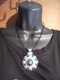 Shiny Silver Berry Concho Necklace - Dally Down Designs