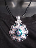 Shiny Silver Berry Concho Necklace - Dally Down Designs