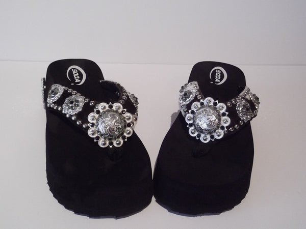 Cowgirl bling flip discount flops