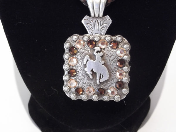 Square Bronc Concho Necklace - Dally Down Designs