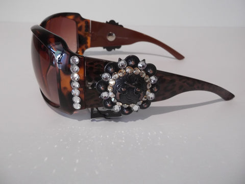 Shiny Silver Diamond Concho Sunglasses - Dally Down Designs