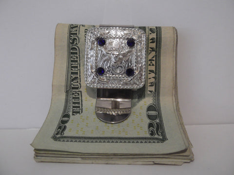 Square Steer Head Concho Money Clip - Dally Down Designs