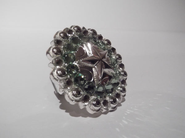 Shiny Silver Star Concho Ring - Dally Down Designs