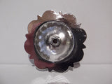 1 3/4" Custom Shiny Silver Berry Concho - Rose with Crystal AB Center