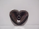 1 1/2" Custom Antique Silver Heart Concho - Amethyst and Purple Velvet