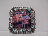 1 3/8" Custom Picture Concho - Cowgirl's Moon