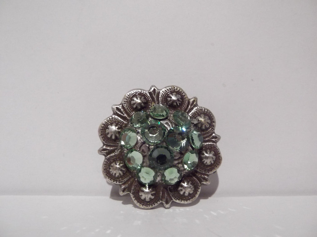 1" Custom Antique Silver Berry Concho