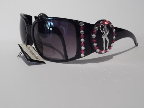 Shiny Silver Diamond Concho Sunglasses - Dally Down Designs