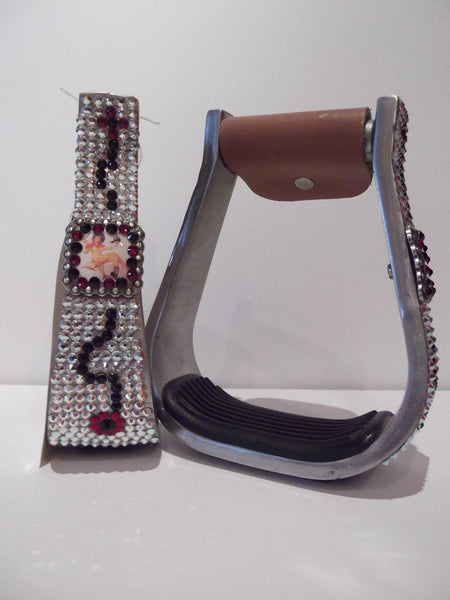 Custom Bling Aluminum Barrel Stirrups