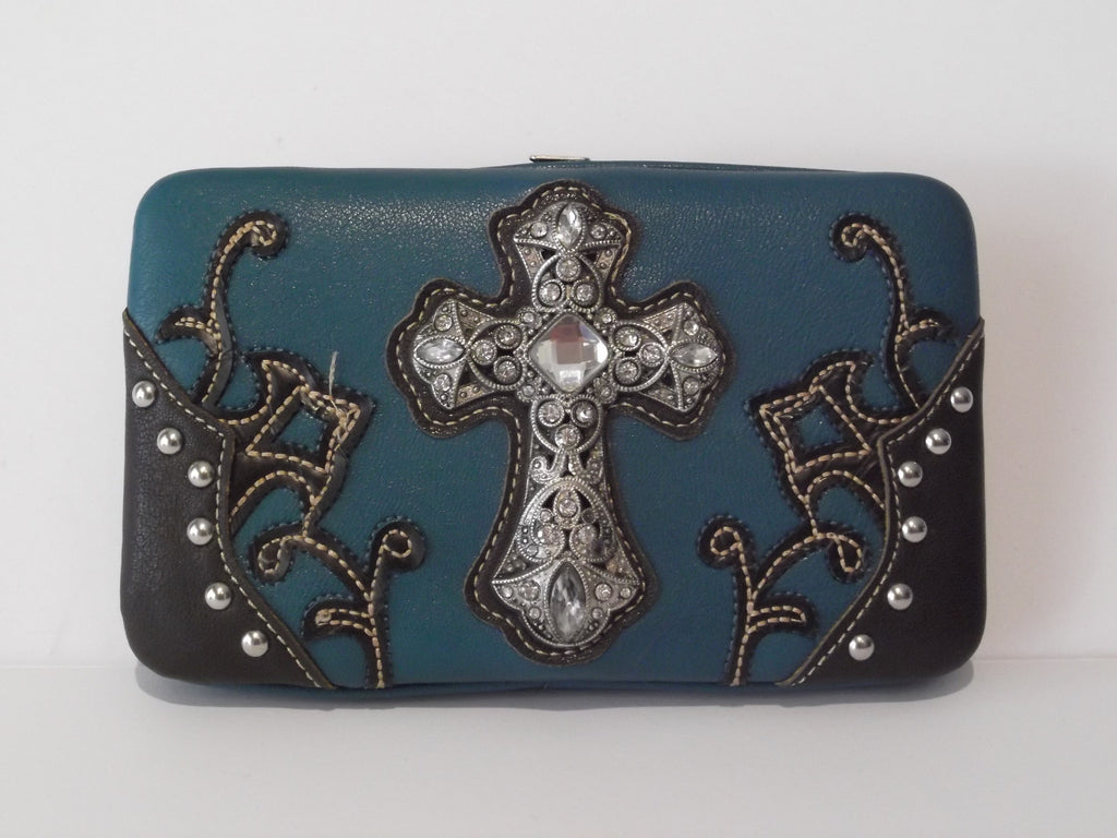 Turquoise Bling Wallet